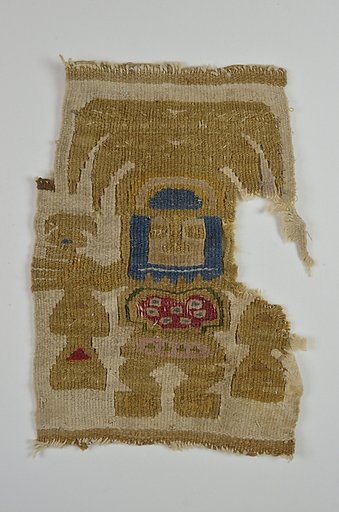Tapestry Fragment with Plumed Figure