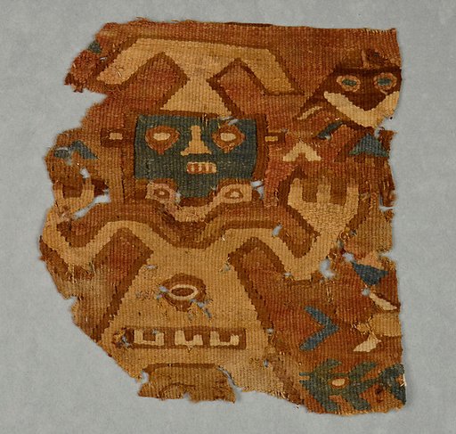 Tapestry Fragment with Plumed Figure
