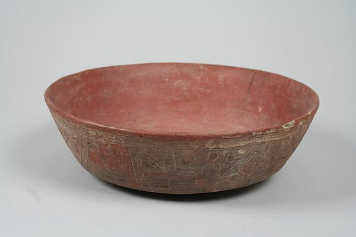 Incised bowl with fox motif