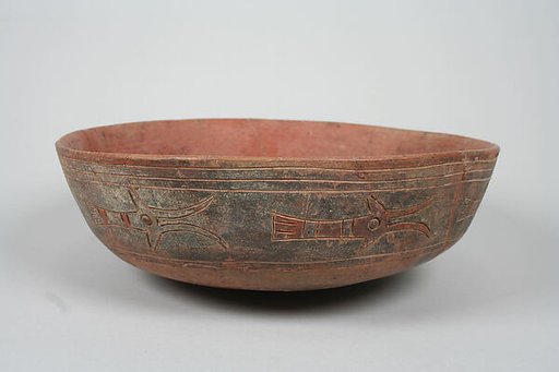 Incised bowl with birds