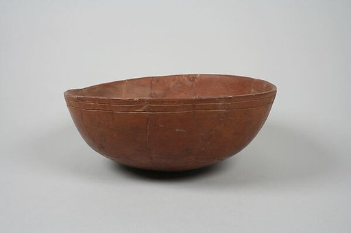 Undecorated painted bowl
