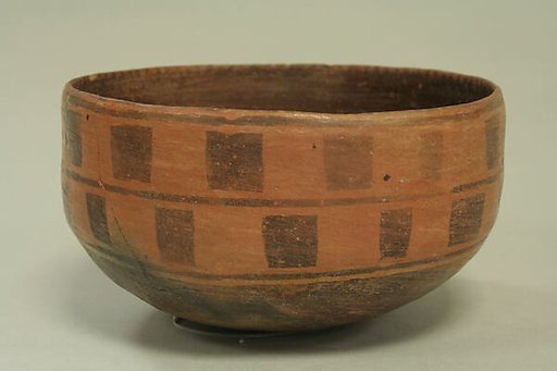 Painted bowl with stylized monkeys
