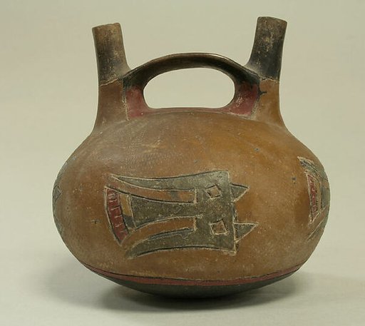 Double spout and bridge bottle with birds