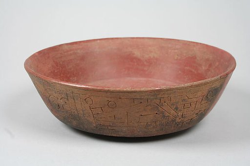 Flared bowl with bird