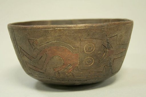 Bowl with Trophy Head Design