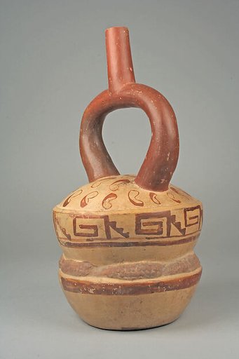 Stirrup Spout Bottle with Modeled Sections