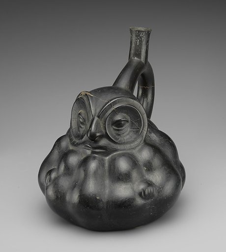 Stirrup Spout Bottle with Owl