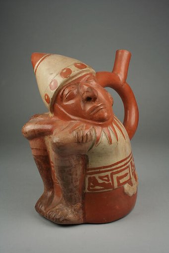 Stirrup Spout Bottle with Sleeping Warrior