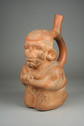 Stirrup Spout Bottle with Kneeling Leper