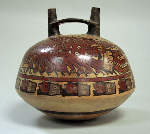 Double Spout Bottle, Killer Whale Motif