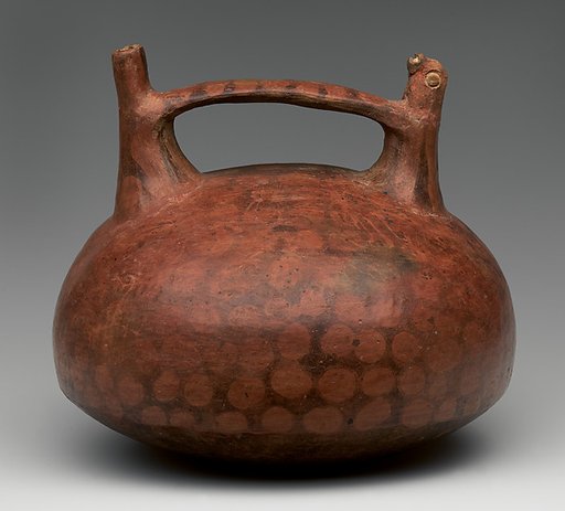 Double Spout and Bridge Bottle with Bird Head