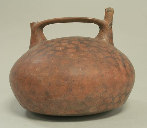 Double Spout and Bridge Bottle with Bird