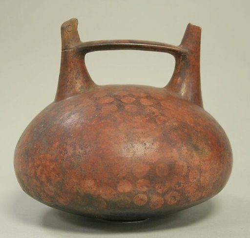 Double Spout and Bridge Bottle with Bird
