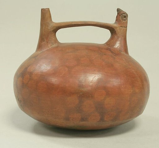 Double Spout and Bridge Bottle with Bird