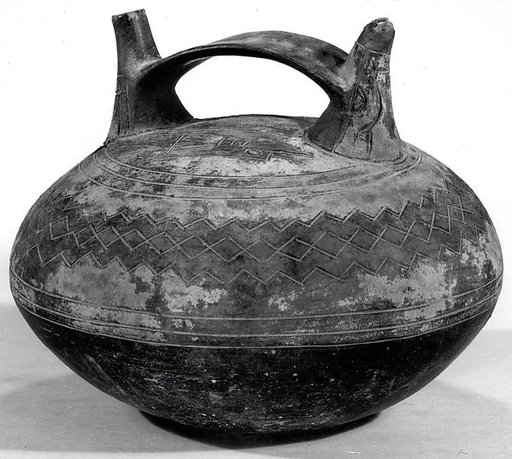 Double Spout and Bridge Bottle with Foxhead