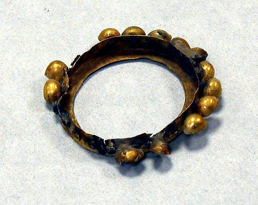 Hammered Gold Band with Bells
