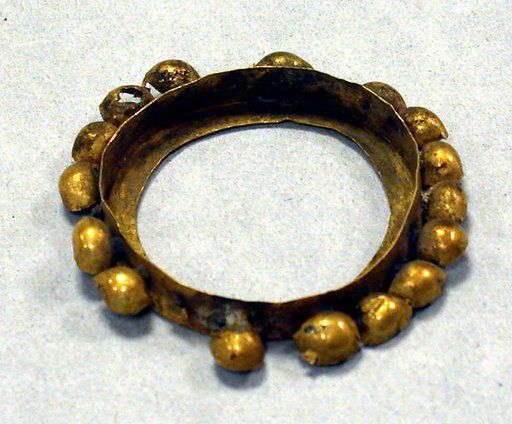 Hammered Gold Band with Bells