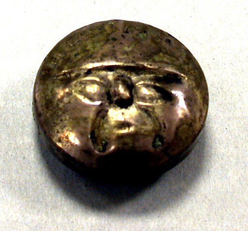 Hammered Silver Face Bead