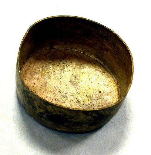 Hammered Silver Rattle Beaker Fragment (?)