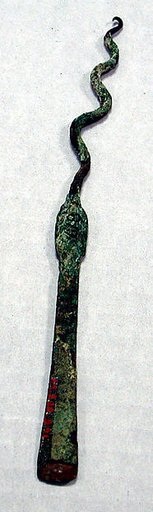 Hammered Copper Chisel with Snake
