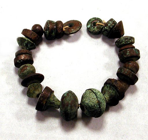 Copper and Ceramic Beads and Spindle Whorls