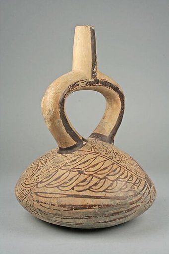 Stirrup Spout Bottle with Birds