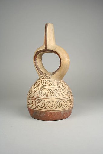 Stirrup Spout Bottle with Scrolls