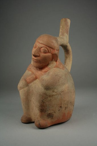 Stirrup Spout Bottle with Sleeping Man