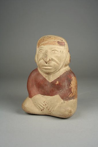 Stirrup Spout Bottle with Figure
