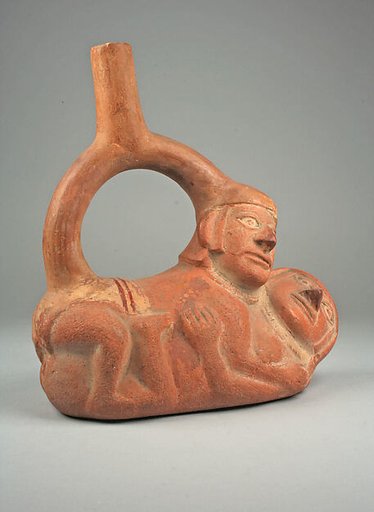 Stirrup Spout Bottle with Couple