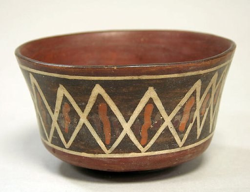 Painted Bowl with Diagonal Lines