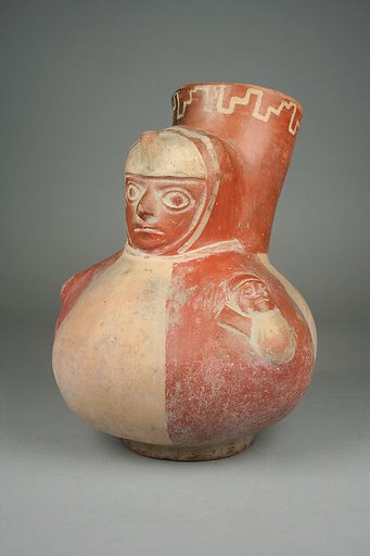 Single Spout Bottle with Gadrooned Figure