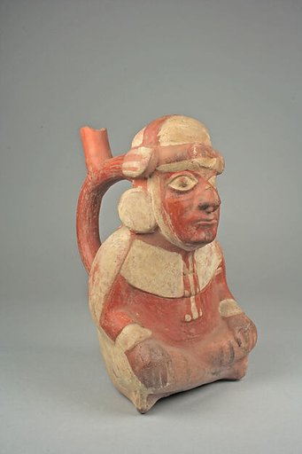 Bottle, Seated Figure
