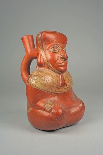Bottle, Seated Figure