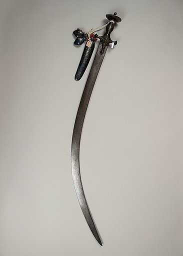 Sword (Shamshir) with Scabbard Chape and Sling Straps