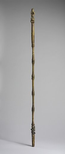 Ukhurhe (rattle staff) with Ọ́bà Ákẹ́nzùa I