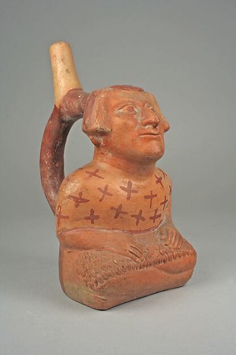 Bottle, Seated Figure