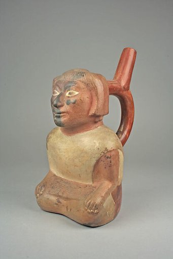Bottle, Seated Figure