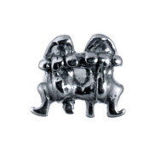 Cast Gold Double Frog Pendant