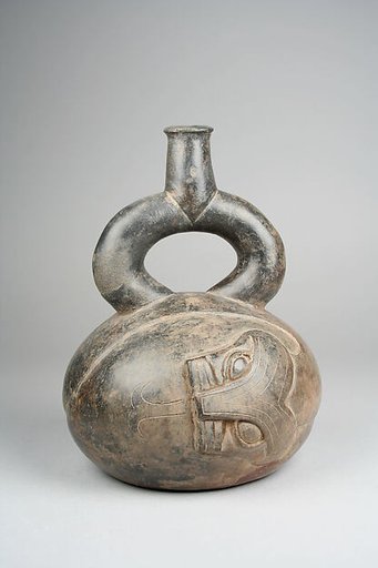 Stirrup Spout Bottle with Serpent