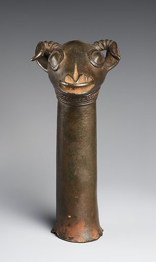 Staff finial with ram's head