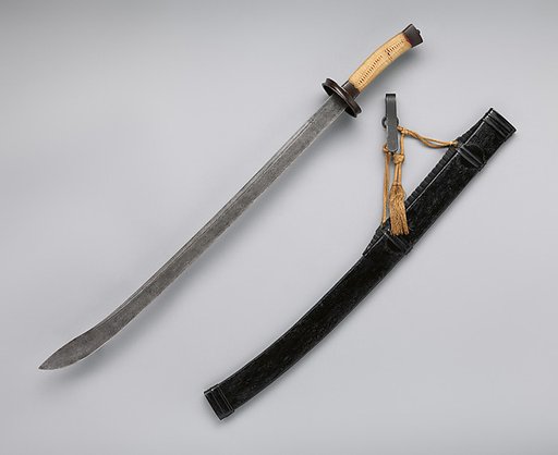 Saber with Scabbard and Belt Hook (清    腰刀)