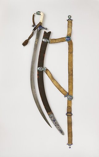 Sword (Shamshir) with Scabbard and Belt