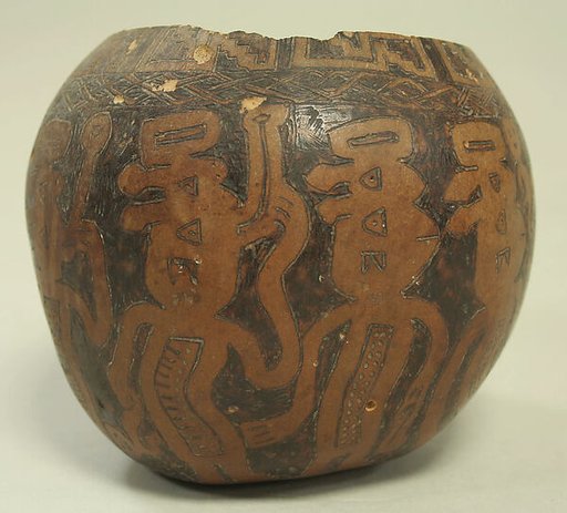 Incised Gourd Vessel