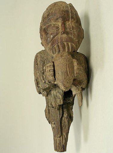 Wooden Monkey Figure