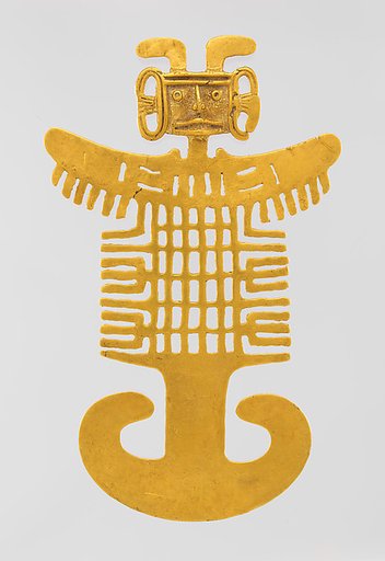 Costumed figure pendant