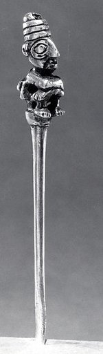 Lime Spoon with Seated Figure