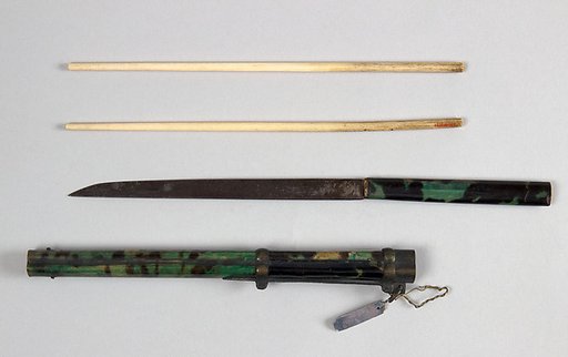 Knife with Sheath and Chopsticks (Trousse)