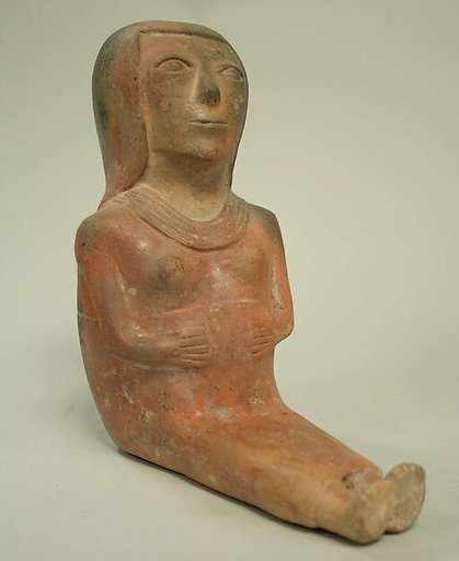 Ceramic Seated Female Figure
