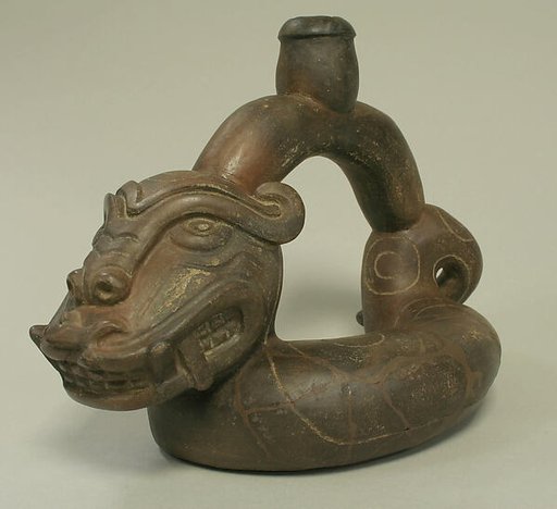 Stirrup Spout Bottle: Serpent